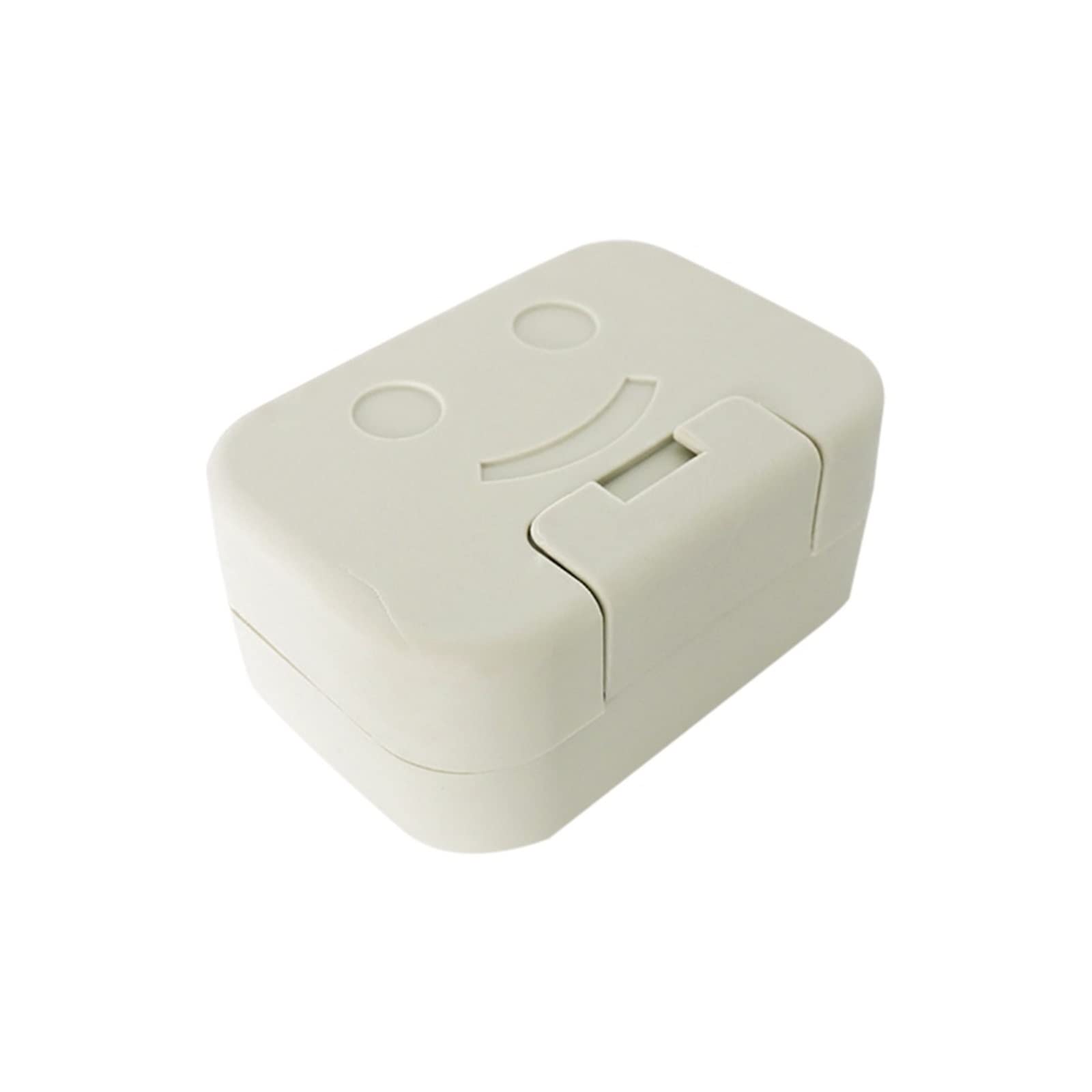 JINGYAN Soap Dishes Sealed Soap Box With Lid Lock Buckle Toilet Holder Waterproof(White)