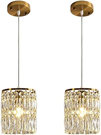 Gold Chandeliers Modern Crystal Pendant Light for Kitchen Island