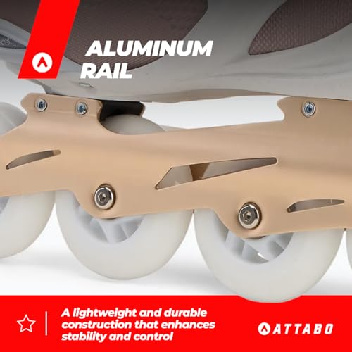 ATTABO Luna Women's Fitness Rollers - 84mm PU-Rollen, ABEC-7 Lager, Aluminiumschiene, belüfteter Schaft, Komfort und Präzision