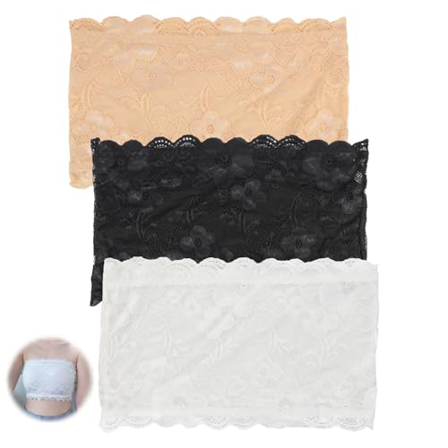 Vxiwscy Set di 3 Top Bandeau da Donna in Pizzo...