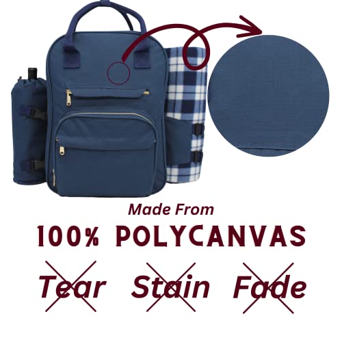 Truvelli Picnic Basket Backpack For 4 With Blanket & Insulated Cooler Picnic Bag For 4 Picnic Basket Set For 2 #TOP5
