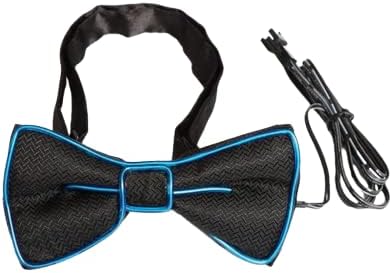 Jack & Miles Light Up Bowtie LED Bowties | Novelty Glowing Bow Ties for Men for Party Events Show | Adjustable Bowties for Party Festival Gift | Blue