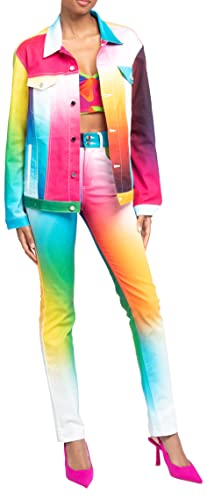 BruceGlen Printed Denim Jacket