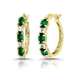 Simulated Emerald - Yellow Gold