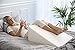 PLANETOFBAMBOO Bamboo derived Viscose top Layer Replacement Wedge Pillow Cover 25 x 24 x 12 inch with Zipper - Sweat-Absorbent, Moisture-Wicking, Odor-Free Wedge Pillow Case Cover – White
