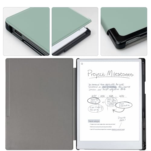 Aippdo Case for Remarkable Paper Pro Tablet 11.8" (Released in 2024), Hard Back Shell Protective Book Folio Cover with Built-in Pen Holder, with Auto Sleep/Wake Function. by Aippdo - Image 2