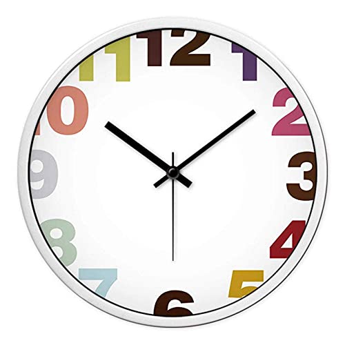 Horloge en métal blanc de mode moderne avec synchronisation précise 14" - 2