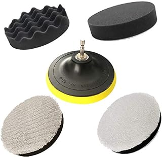 JENABOM Polishing Pads, Car Polishers and Buffers Set Polishing Pads for Drill Professional Wax Paint Clean Polish Compound Sponge Pad Car Polishers Kit with M14 Drill Adapter-125mm 5inch