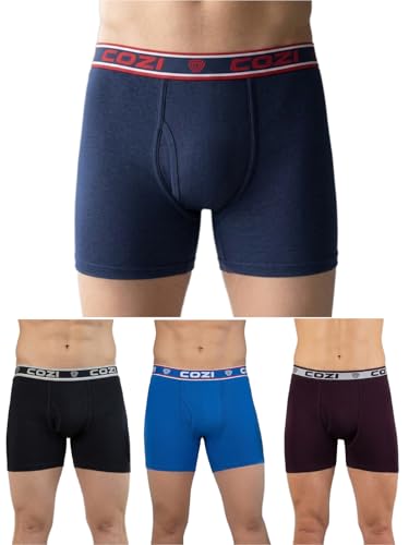 Image of Lux Cozi Men's Cotton Boxers (Pack of 4) (Color & Prints May Vary)