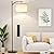 Ambimall Floor Lamp with Remote Control and Stepless Dimmable Bulb, Colors Temperature & Brightness Adjustable, Modern Floor Lamps for Living Room?Beige Shade & Black Pole?