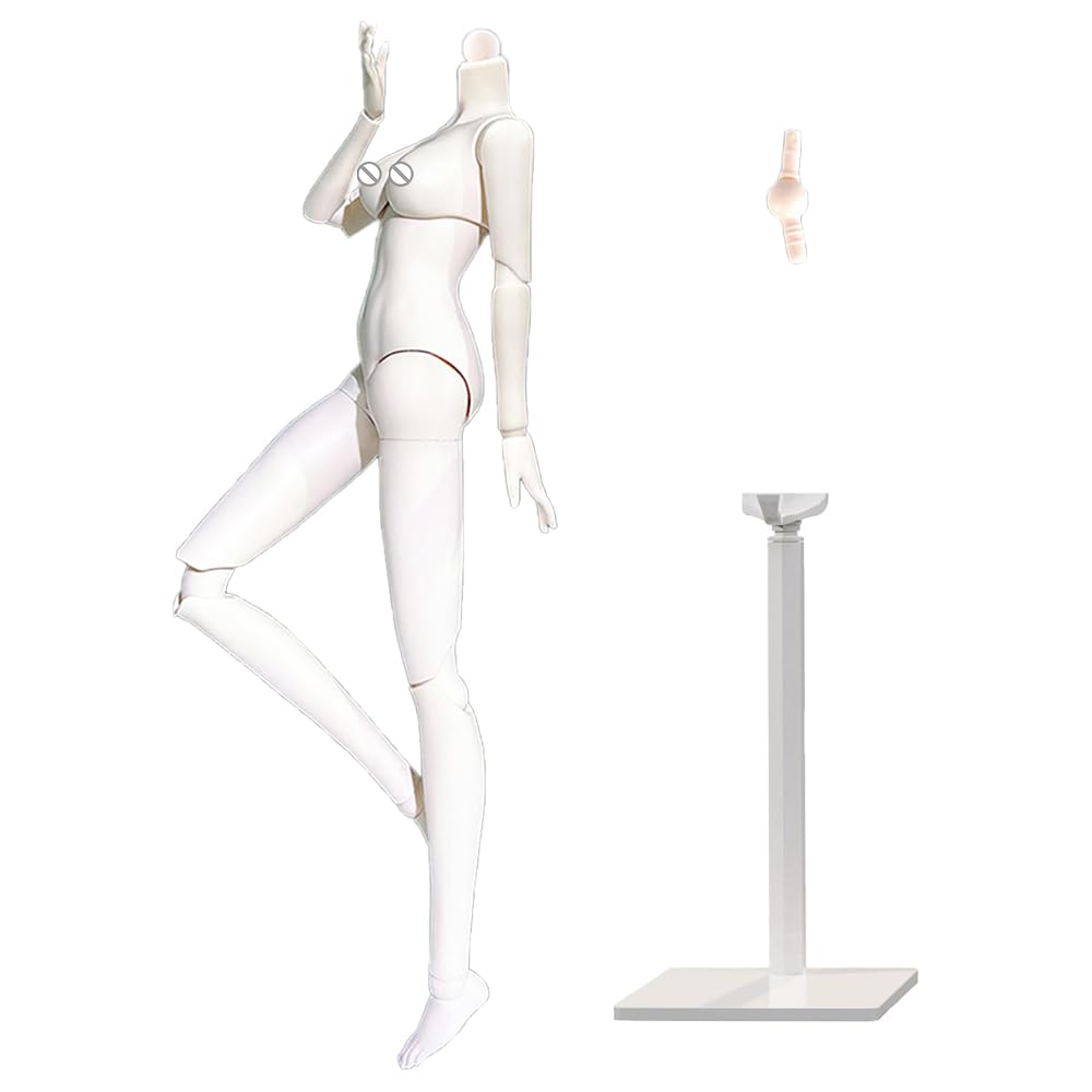 niannyyhouse BJD Doll Customized Body, Ball Jointed Dolls, 1/3 1/4 1/6 Scale Movable Joints Collectible, Female Male, No Head (White, 1/4 BJD Female)