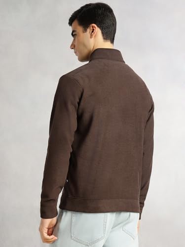 Image of Thomas Scott Men's | Regular Fit | Long Sleeves | High Neck | Solid | 100% Polyester | Knitted | Sweatshirt | Dry Clean Only