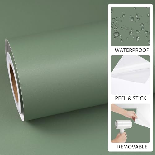 Papier peint vert émeraude autocollant pour masquer les défauts d'un plan de travail - 7