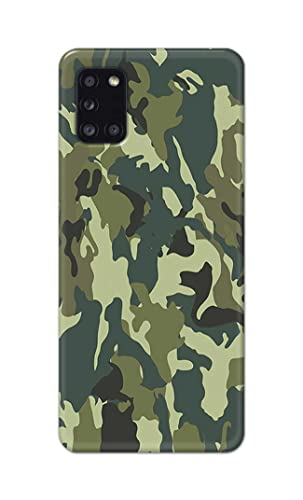 Image of Printed Hard Back Cover Case for Samsung Galaxy A31 Back Cover (Green Army Camouflage) -1803