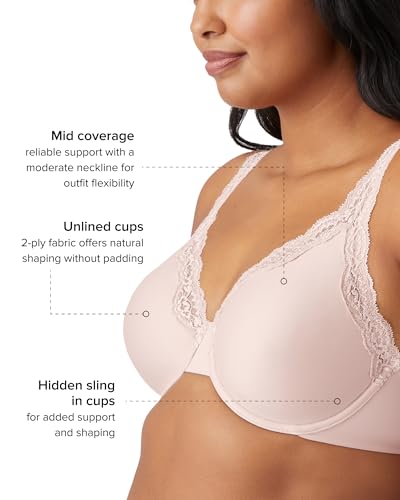 Image of Wacoal Women's Softly Styled Unlined Mid Coverage Underwire Bra, 855301