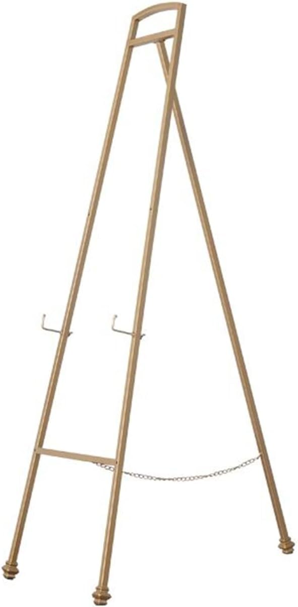 Caballetes para Dibujar y Pintar Caballete Plegable Soporte portátil para exhibición de Bodas Póster de Fotos Altura Ajustable Negro/Blanco/Oro 145 cm de Alto (Blanco 50 (Oro 50 * 145cm)