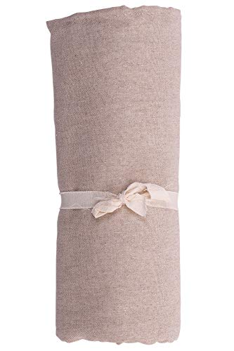 HomeLife – Foulard Multiusos – Tela Decorativa Cubre sofá con diseño Liso, 260x280, fabricación Italiana – Granfoulard de algodón – Cubrecama Doble (Cama de Matrimonio) – Beige
