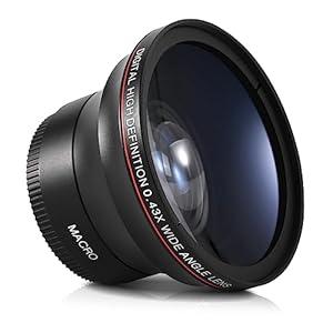 Lightdow 58MM 0.43x High-Definition Wide Angle + Macro Lens Attachment for Canon EOS Cameras – Enhance Your Photography Creativity (φ58mm)