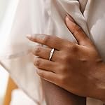 KAERUN Initial Rings for Women Non Tarnish 14K Silver Plated Cute Stackable Initial Letter Ring Dainty Thin Capital A-Z Thumb Rings Pinky Alphabet Ring Jewelry Gifts Size 6 7 8 9 10 - Image 4