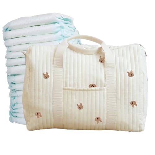Sac à langer pour femme brodé et grand format pour l'hôpital
