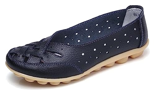 Women's Fashionable Comfortable Loafers, Flat Slip On Cutout Sandals