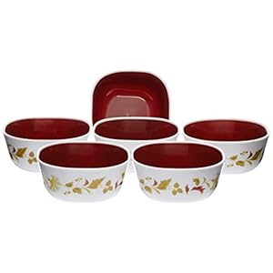 Nayasa Dlx Microfresh Square Bowl Set, Set of 6, Brown