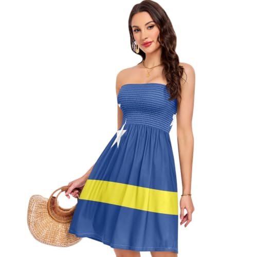 Robe d'été Curaçao décontractée GuoChe élégante pour femme en vacances