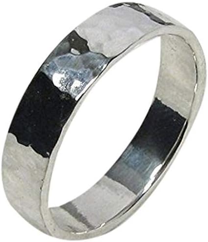 The Copper PhoenixPure Silver Wide Rustic Ring, 5 mm wide, 1.3 mm thick