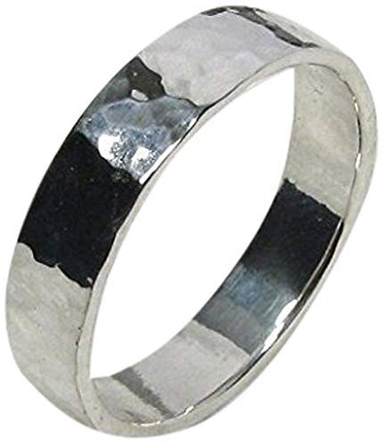 Pure Silver Wide Rustic Ring, 5 mm wide, 1.3 mm thick