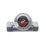 Durashmall Edelstahl 304 Schauglas Wasserdurchflussanzeiger für Pipeline Beobachtung DN10 bis DN50 Innengewinde Design für horizontale oder vertikale Installation geeignet für (DN25)