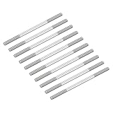 METALLIXITY Doppelseitige Bolzenschrauben (M5-Gewinde 90 mm Länge) 20 Stück, 304 Edelstahl-Doppelgewindebolzen – für die Hauswartung