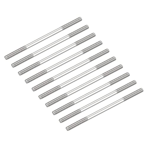 METALLIXITY Doppelseitige Bolzenschrauben (M5-Gewinde 90 mm Länge) 20 Stück, 304 Edelstahl-Doppelgewindebolzen – für die Hauswartung