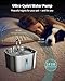 Cat Water Fountain Stainless Steel, 74oz/2.2L Cat Fountain with Quiet Pump, Automatic Pet Water Dispenser, Ideal for Multi-pet Homes, Fresh & Clean Water for Cats and Dogs