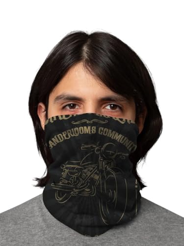 Image of WANDERLOOMS Polygiene Odour-Free UV Protection Unisex Bandana for Men Hair | Antibacterial & Breathable Bandana for Men Bike |Multipurpose Face Mask, Neck Gaiter & Lightweight Headwrap