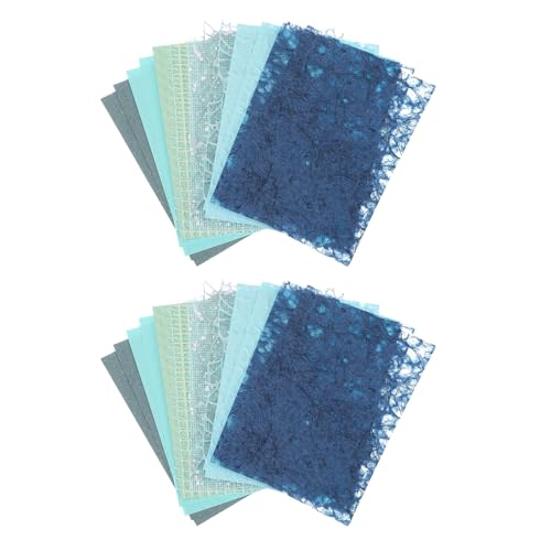Papier texturé scrapbooking uxcell 32 feuilles, mélange spécial maille et tissu DIY
