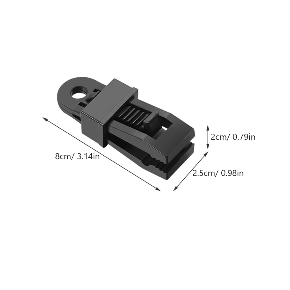 UKCOCO Clips para Tiendas de Campaña Resistentes al Viento, 30 Unidades, Negro