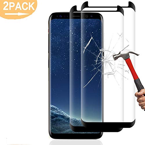 [Lot de 2] Galaxy S8u00a0protection d'écran, Solocil 3d-curved protection d'écran en verre trempé pour Samsung Galaxy S8, anti-traces de doigts Bubble Gratuit HD Film protecteur d'écran
