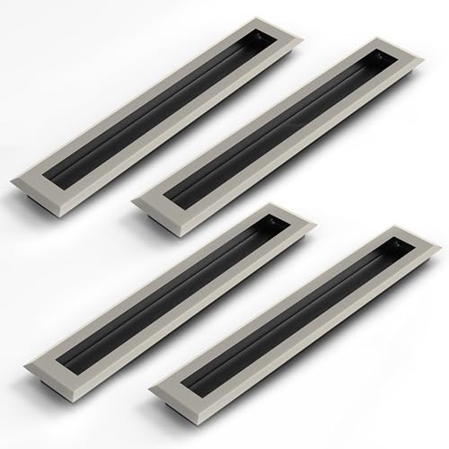 Image of Plantex Sliding Door Handle /Concealed Handle for Sliding Door /224mm Concealed Handle for Wardrobe /Kitchen Cabinet - Pack of 4 (Satin)