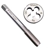 【Ausrichtung: Linke Hand】 Gewindebohrerplatte, HSS M10 x 1 mm Gewinde, Linkshänder, metrisches Schneiden, sauberes Gewindewerkzeug, Gewindebohrer-Set, Herstellung von Metallbearbeitung
