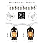 8.5FT Kerosene Lantern String Lights, 10 LED Bulbs, Plug in - Image 2