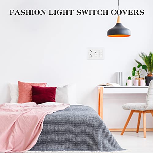 Switch Outlet Wall Plate Cover 3-Gang Decora Electrical Faceplate For Light Switches, Smart Switch,Dimmers, Gfci, Receptacle, Usb Outlet, White (3-Pack) #TOP5