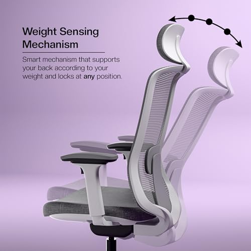 Image of Green Soul Cosmos Pro Premium Office Chair | High Back | Mesh Ergonomic Home Office Desk Chair (Steel Grey) | DIY Installation| 3 Years Warranty