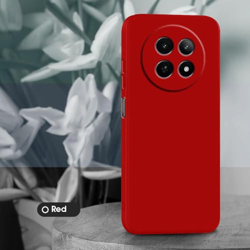 Image of Back Cover | Full Camera Protection | Premium Liquid Silicon Case | Flexible Bumper Case for Realme 12 5G / 13 5G / 12x 5G / C65 5G / Narzo 70x 5G / N65 5G (Red)