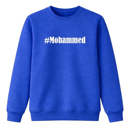 Sweat Hashtag #Mohammed bleu pour toute la famille, idéal pour un look assorti confortable