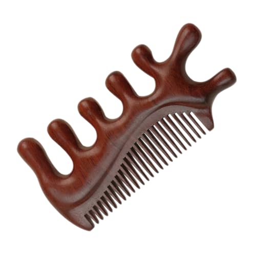 FONDOTIN Handheld Wooden Scalp Massager Comb Multi Functional Wooden Hair Brush for Scalp Portable Massage Tool for Relaxation and Muscle Fatigue Alleviation