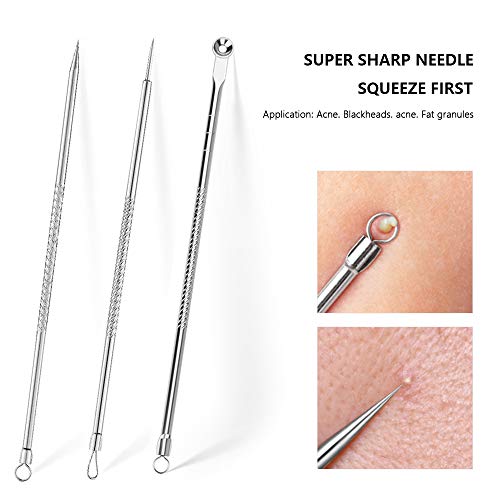 Mee-eter Verwijderaar Set - 8 Stuks, Professionele Roestvrijstalen Risicovrije Mee-eter Extractor-gereedschapsset… - Afbeelding 3