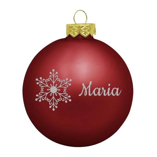 Deitert Weihnachtskugel mit Namen oder Wunschtext graviert, Ø 8cm,...