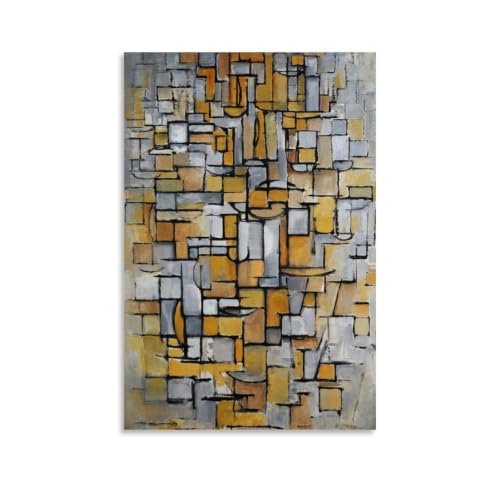 Impression sur toile Mondrian décoration murale salon et chambre coucher contemporaine