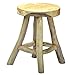 Madera de teca Taburete redondo ø40x38 cm Mesa maciza Shabby Vintage