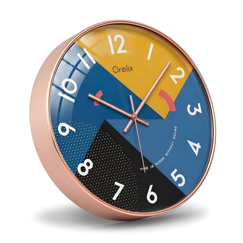 Image of Modern Wall Clock for Living Room Decor Stylish Look | Unique Analog Wall Watch for Bedroom Kitchen Office Hall | Elegant Decorative Wall Clock for Home Interior Decoration Gift Item(Geometric)